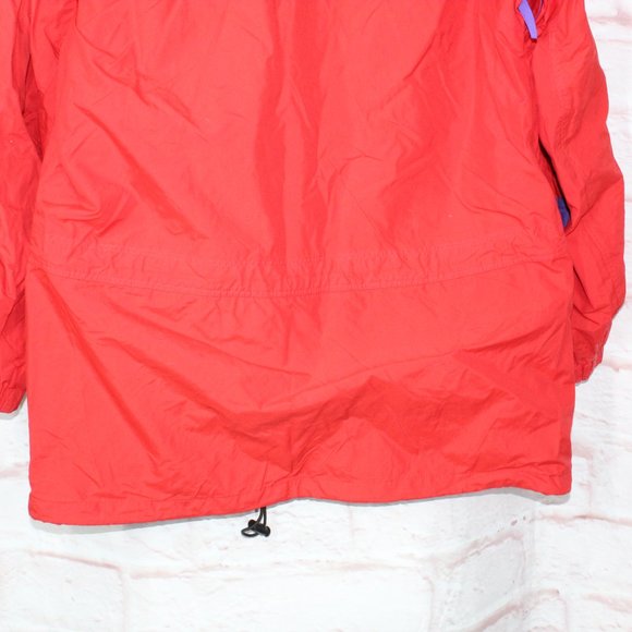 Patagonia Red Nylon Blend Lined Full Zip Windbreaker Hiking Jacket Size M - Picture 6 of 10